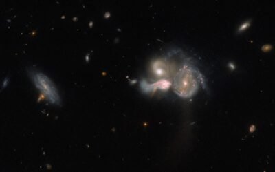 The Hubble Space Telescope spots three galaxies about to collide