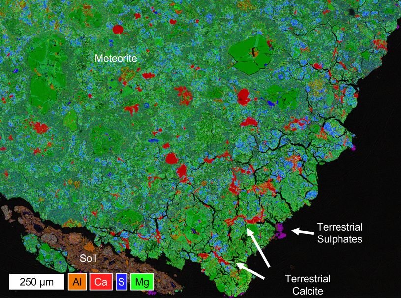 Meteorites are Contaminated Quickly When They Reach Earth