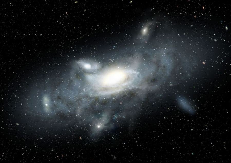 Seeing a Mirror Image of the Milky Way From Billions of Years Ago