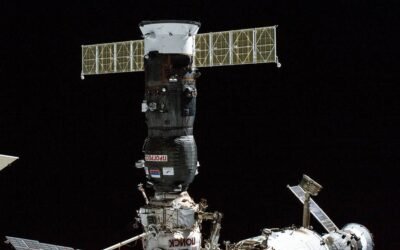 Russian Progress cargo craft at space station springs a leak