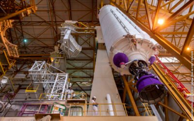 Core of Juice’s Ariane 5 rocket prepared for launch