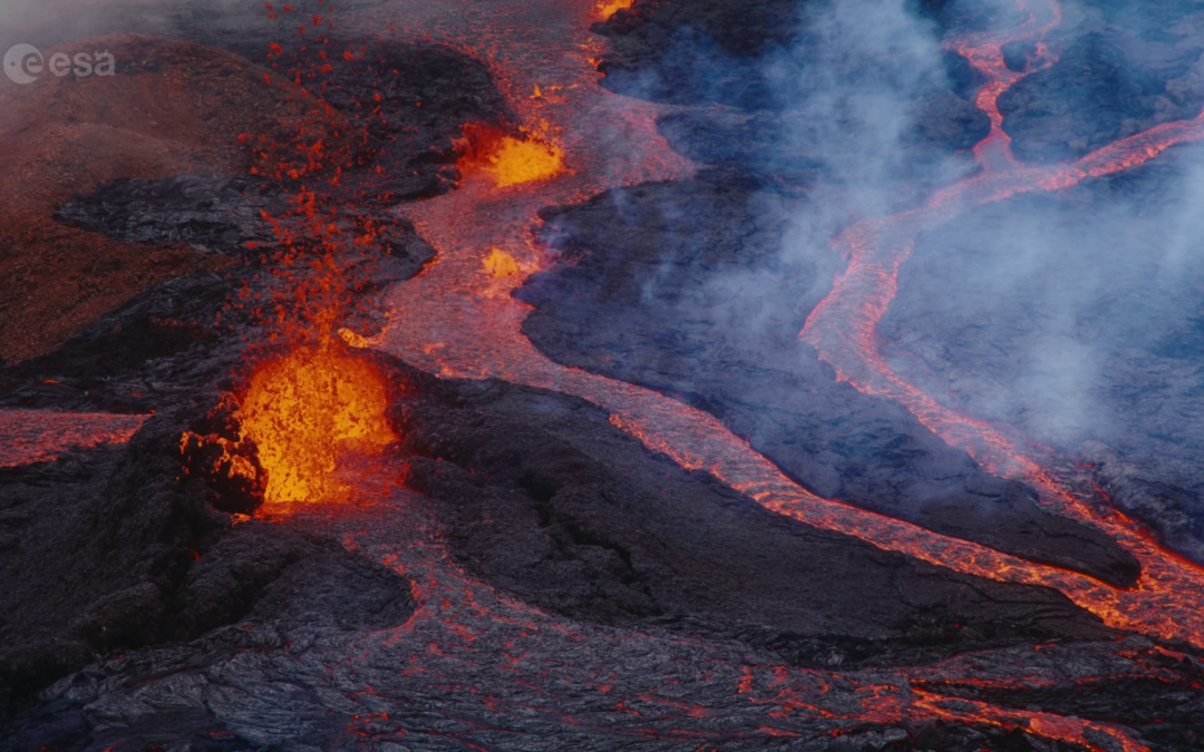 13 volcanoes seen from space