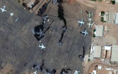 Satellite photos show damage from violent clashes in Sudan