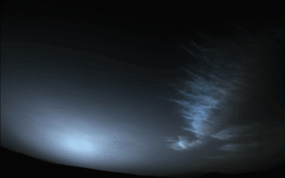 Perseverance Sees Drifting Clouds on Mars