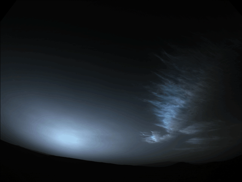 Perseverance Sees Drifting Clouds on Mars