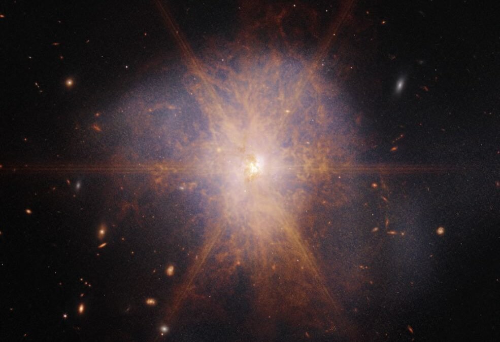 JWST Sees Merging Galaxies Releasing the Light of a Trillion Suns