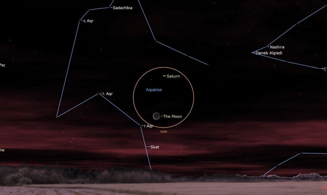 Watch the moon and Saturn have a close encounter in the sky April 15