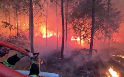 ESA – Fighting wildfires in France