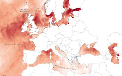 ESA – UK suffers marine heatwave