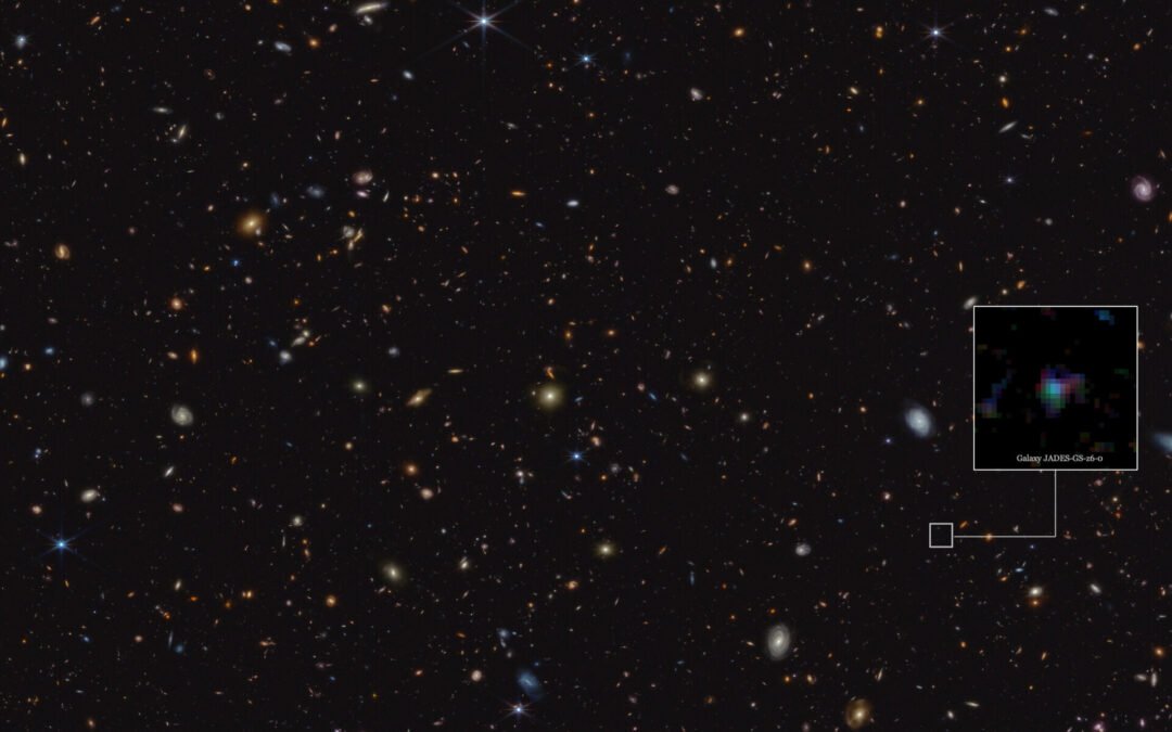 Webb sees carbon-rich dust grains in the first billion years of cosmic time