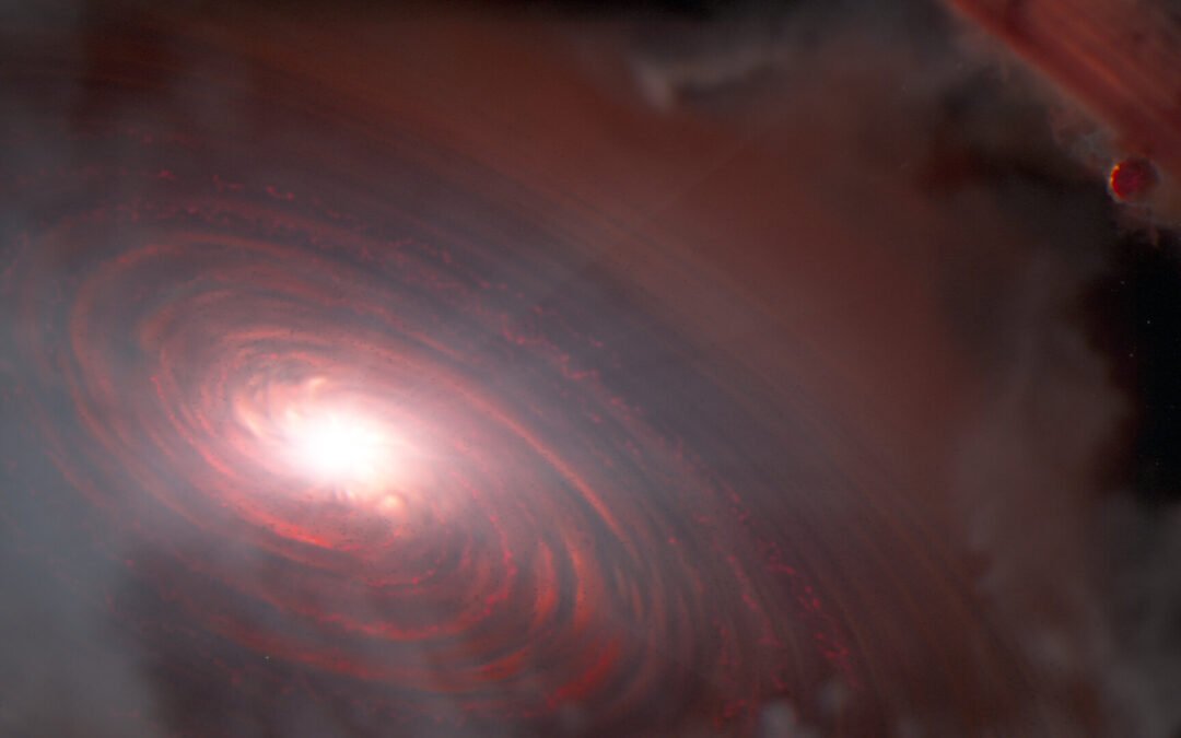 Webb detects water vapour in rocky planet-forming zone