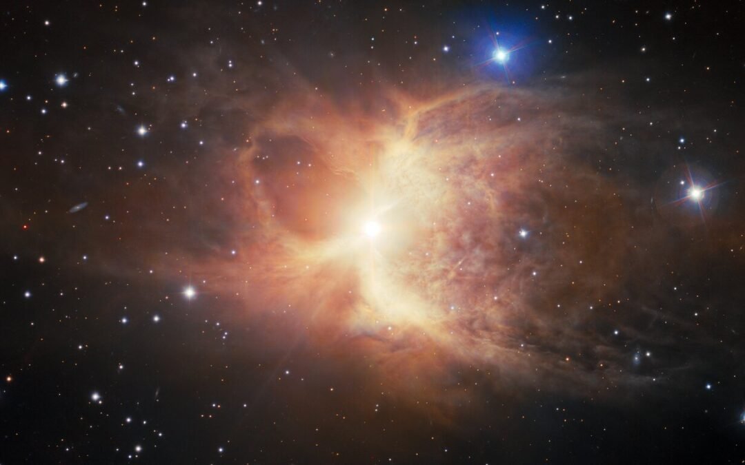 A Dying Red Giant Star has Thrown Out Giant Symmetrical Loops of Gas and Dust