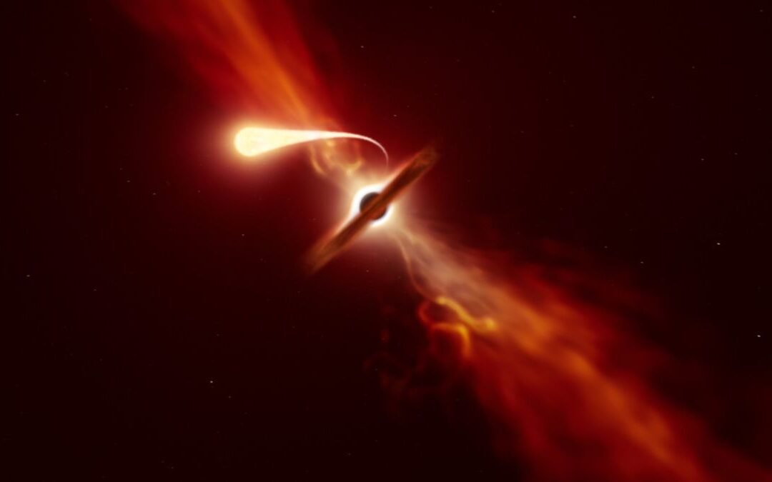 Hungry black hole ‘switches on’ as astronomers watch in surprise