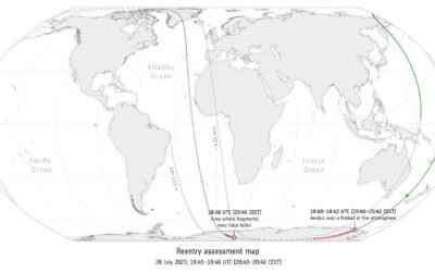 Right on track: Aeolus reentry map