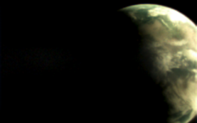 Earth through a 2-mm lens