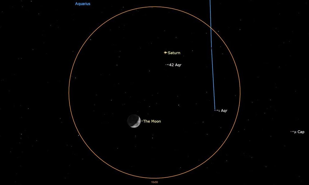 See the 5-day-old crescent moon have a holiday meet-up with Saturn Dec. 17