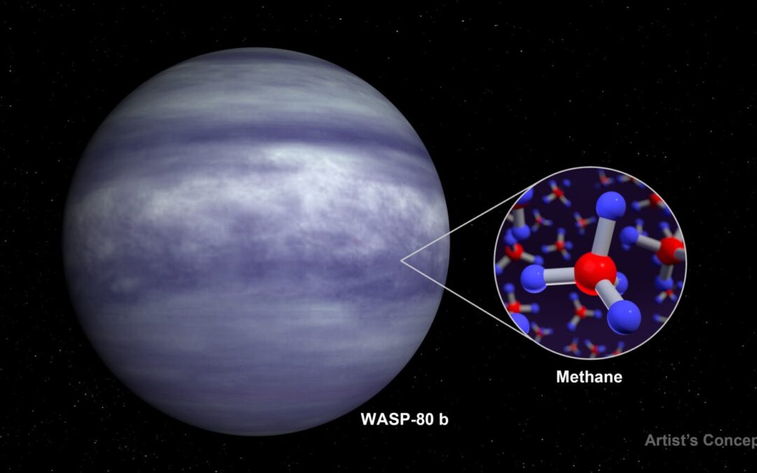 JWST detects methane in atmosphere of blistering hot WASP-80 b