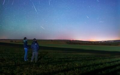 Shooting stars ring in the new year