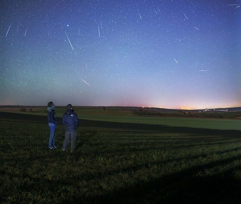 Shooting stars ring in the new year