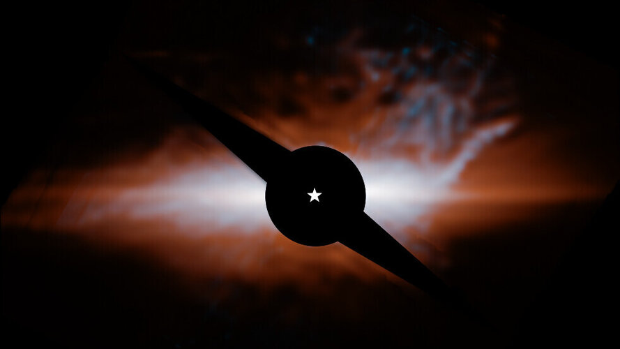 Webb Blocks the Star to See a Debris Disk Around Beta Pictoris