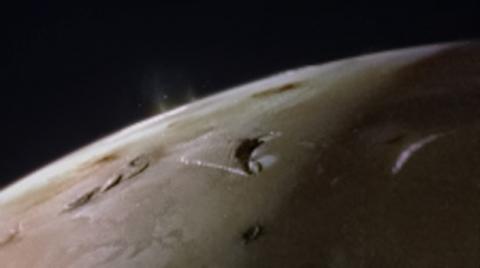 Juno photographs billowing volcanic plumes on Io