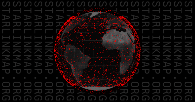 Watch a Real-Time Map of Starlinks Orbiting Earth