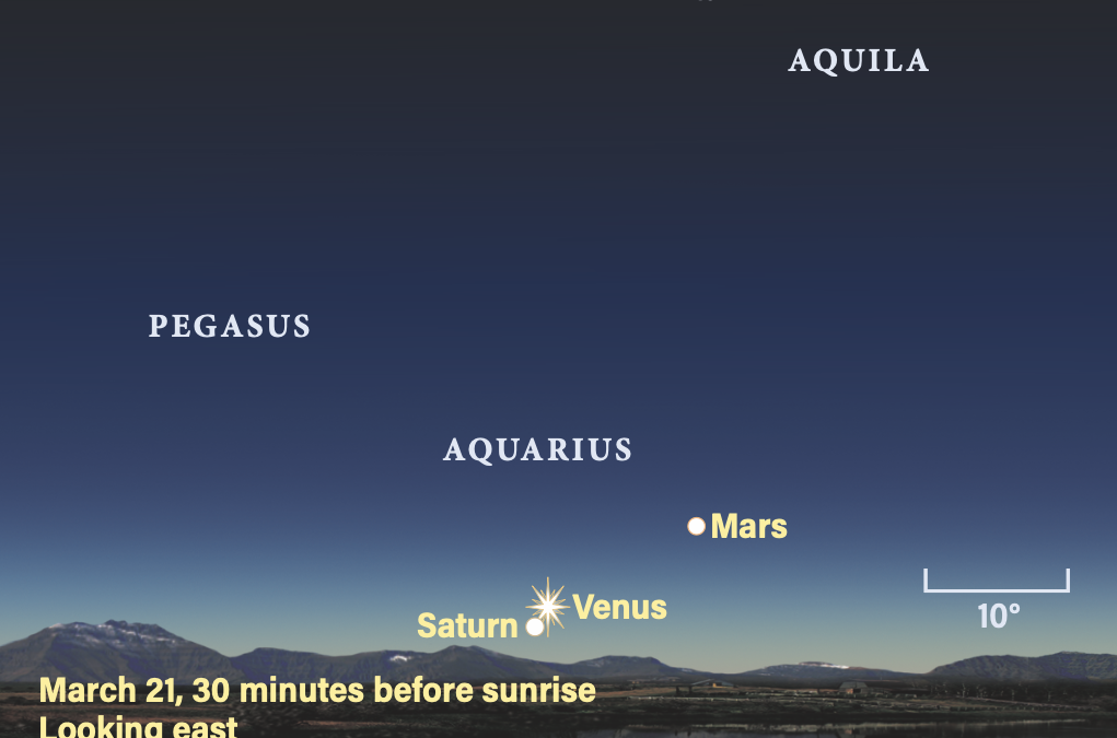 A conjunction of Venus and Saturn