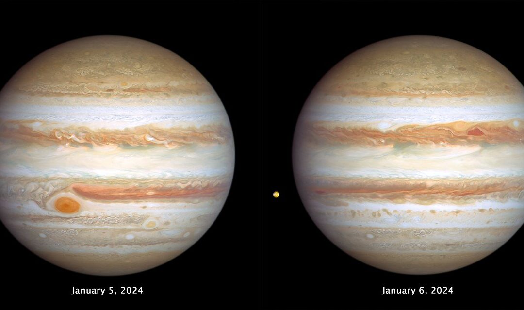 Hubble tracks Jupiter’s stormy weather