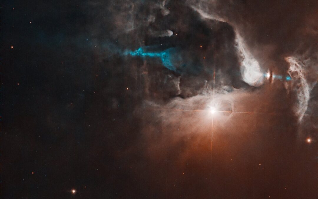 Hubble sees new star proclaiming its presence with cosmic light show