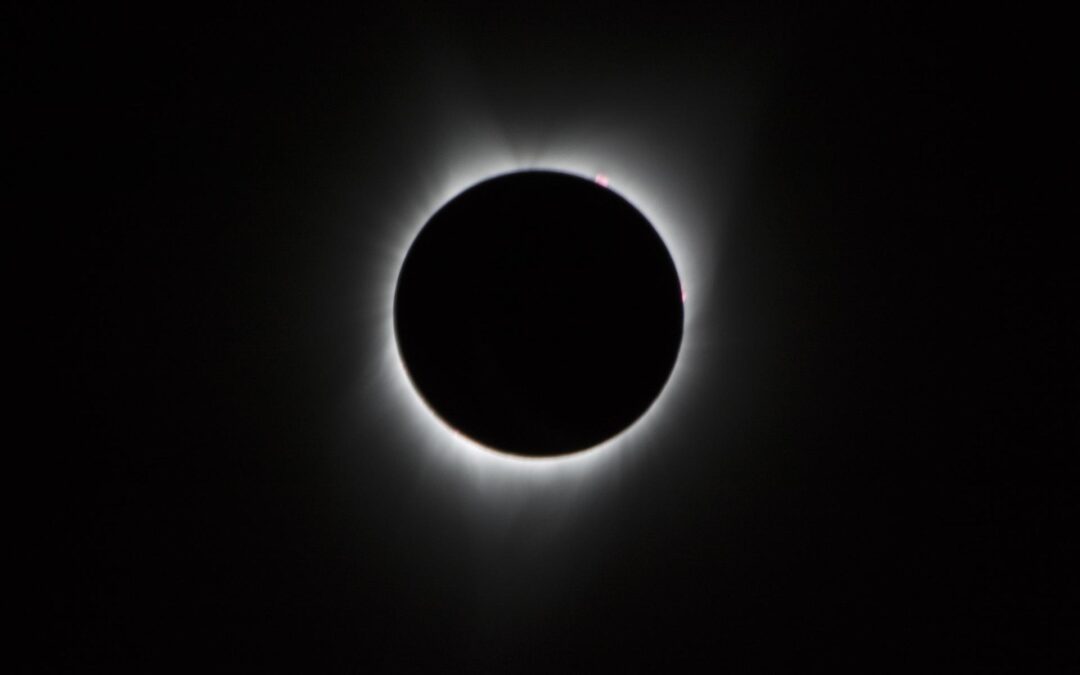 The Sun’s corona will briefly appear during the total eclipse