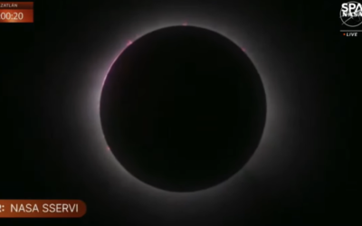 Total solar eclipse 2024 has begun and here are the first views!