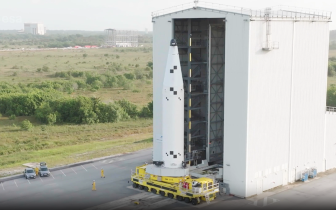 Ariane 6 stands tall for launch
