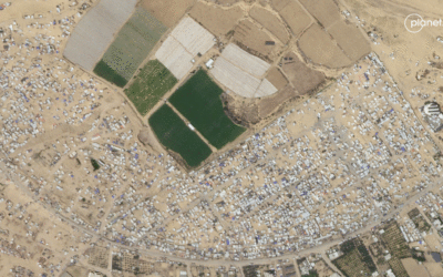 Satellite images of Rafah illustrate Palestinians fleeing the city